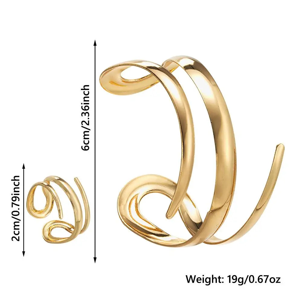 Silver Spiral Cuff Bracelet