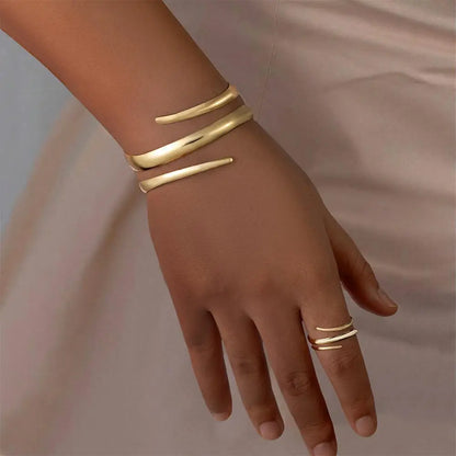 Silver Spiral Cuff Bracelet