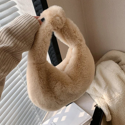 Fur Women's Small Half Moon Bag